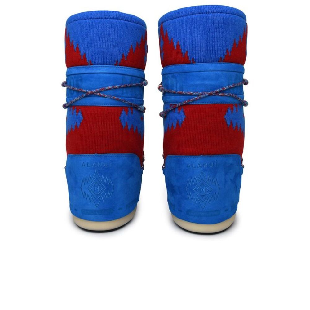 Alanui Alanui X Moon Boot Icon Knit In Blue And Red Wool Women - Picture 4 of 4